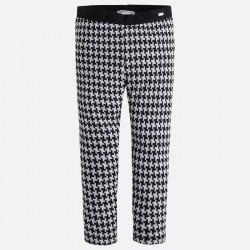Girl Jacquard Leggings with Houndstooth Pattern Girl Jacquard Leggings with Houndstooth Pattern