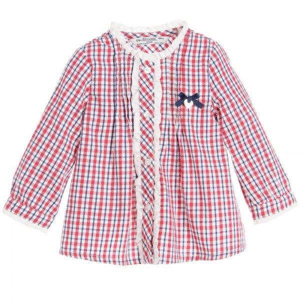 Baby Girl Red Plaid Blouse