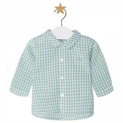 Gingham Baby Green Cotton/Linen Shirt