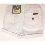 Linen Cuffed Shorts - White