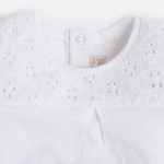 Baby Girl short sleeve t-shirt with pleated Back