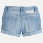 Girl Denim Shorts with Rolled Hem