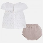 Newborn baby girl short sleeve t-shirt and shorts