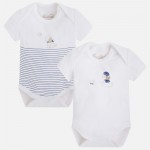 Baby Boy Bodysuits with Print (2 in a pack) 