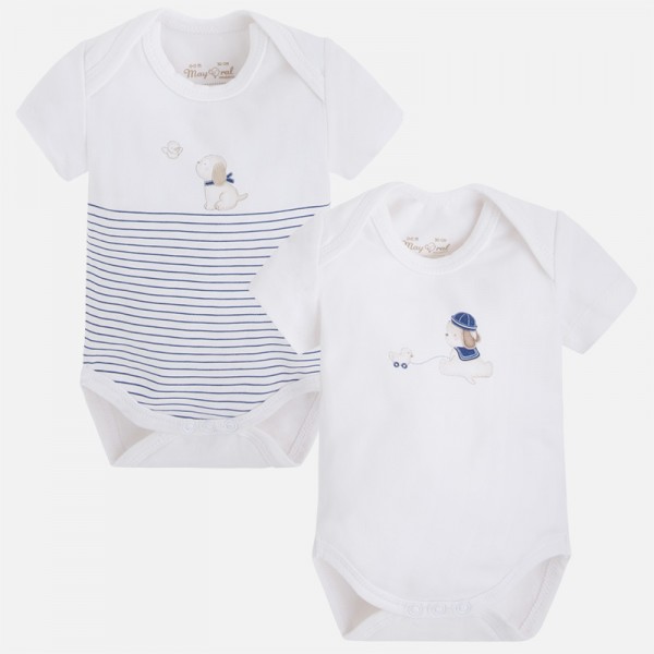 Baby Boy Bodysuits with Print (2 in a pack) 