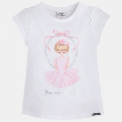 Girl T-shirt with Frilled Sleeves Girl T-shirt with Frilled Sleeves