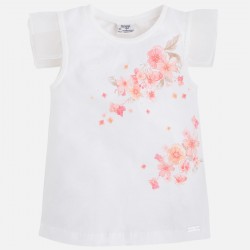 Girl T-shirt with Voile Sleeves Girl T-shirt with Voile Sleeves