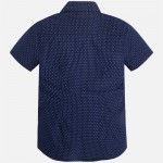 Boy Navy Blue Short Sleeve Printed Shirt