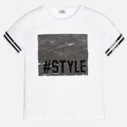 White and Black Sequin Style Tee White and Black Sequin Style Tee