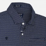 Nukutavake Boy Navy Blue Short Sleeve Print Shirt