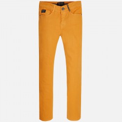 Boy Twill Long Trousers with Wrinkled Effect