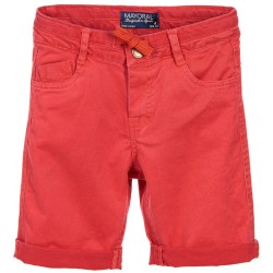Boys Red Cotton Shorts