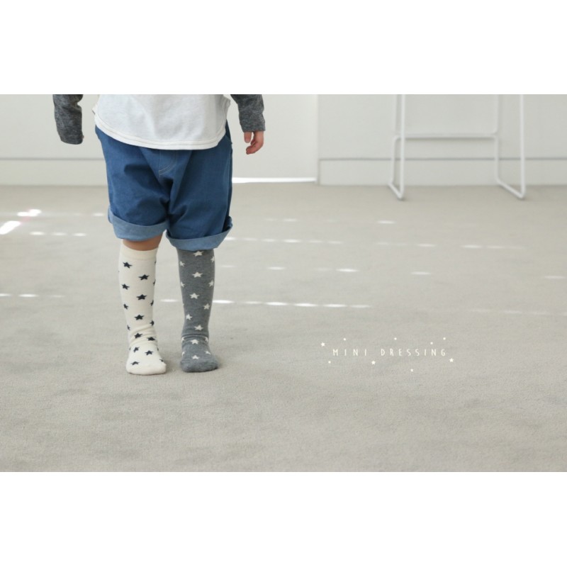 mini dressing socks Raccoon Knee Socks in Brown