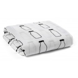 Organic Cotton Muslin Swaddle Blanket - Milk