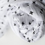 Organic Cotton Muslin Swaddle Blanket - Swiss Cross