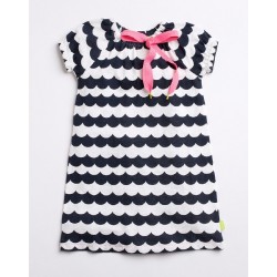 Ruby Wave Dress - Navy Wave