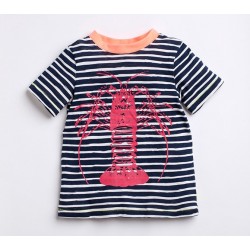 Ben Graphic Tee - Navy Stripe 