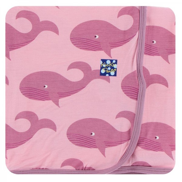 Print Swaddling Blanket in Lotus Whales