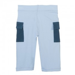 Solid Cargo Pant in Pond with Peacock Pocket