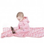 Quilted Hoodie Coverall with Ears in Lotus with Blush Quilted Hoodie Coverall with Ears in Lotus with Blush