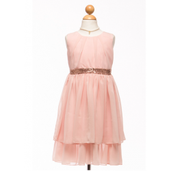 CHIFFON DRESS W/ BELT 