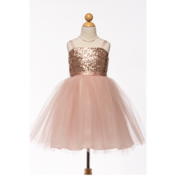 SEQUIN TOP DRESS W/ TULLE SKIRT 