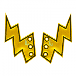 Gold Foil Lightning Bolt - Face 