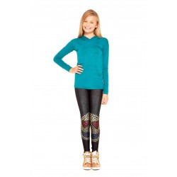 Girls Limited Edition Crystal Emoji Heart Eyes Leggings