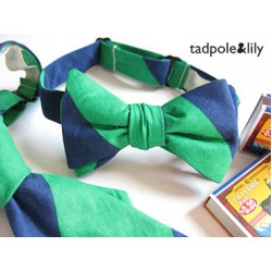 NECKTIE/ NAVY &JADE STRIPE