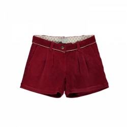 Annabelle Shorts - Burgundy Corduroy