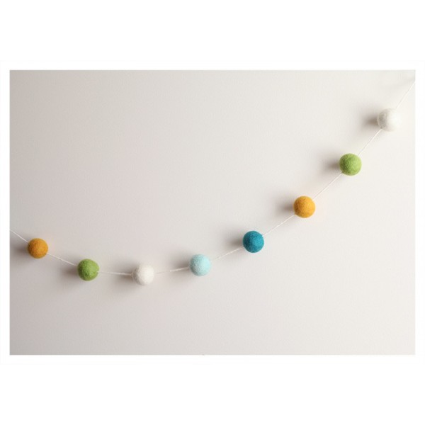 Felt Ball Garland - Beach Felt Ball Garland - Beach