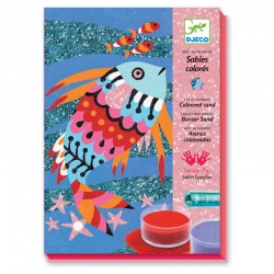 DJECO COLORED SAND ART KIT (FISH RAINBOWS)