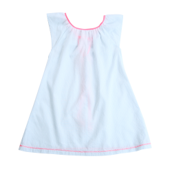 Sleeveless Striped Cotton Poplin Dress