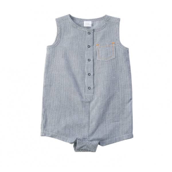 Boys Seersucker Romper 
