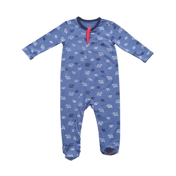 Boys Classic Zipper Layette - Blue