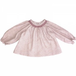 Eugenie Top - Pink Little Flowers