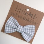 Little Mr. GREY GINGHAM BABY & TODDLER BOW TIE 