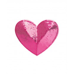 Heart Sequin Sticker Patch 2 inch