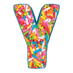 Letter Y Initial Microbead Pillow