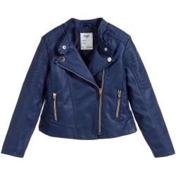 Leather Jacket (Navy)