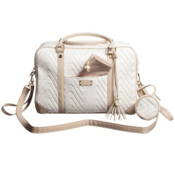IVORY QUILTED BABY CHANGING BAG 