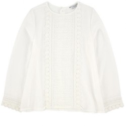 BLOUSE W/ LACE BORDER