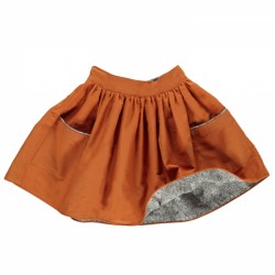 SIMONE REVERSIBLE SKIRT- OCHER COTTON